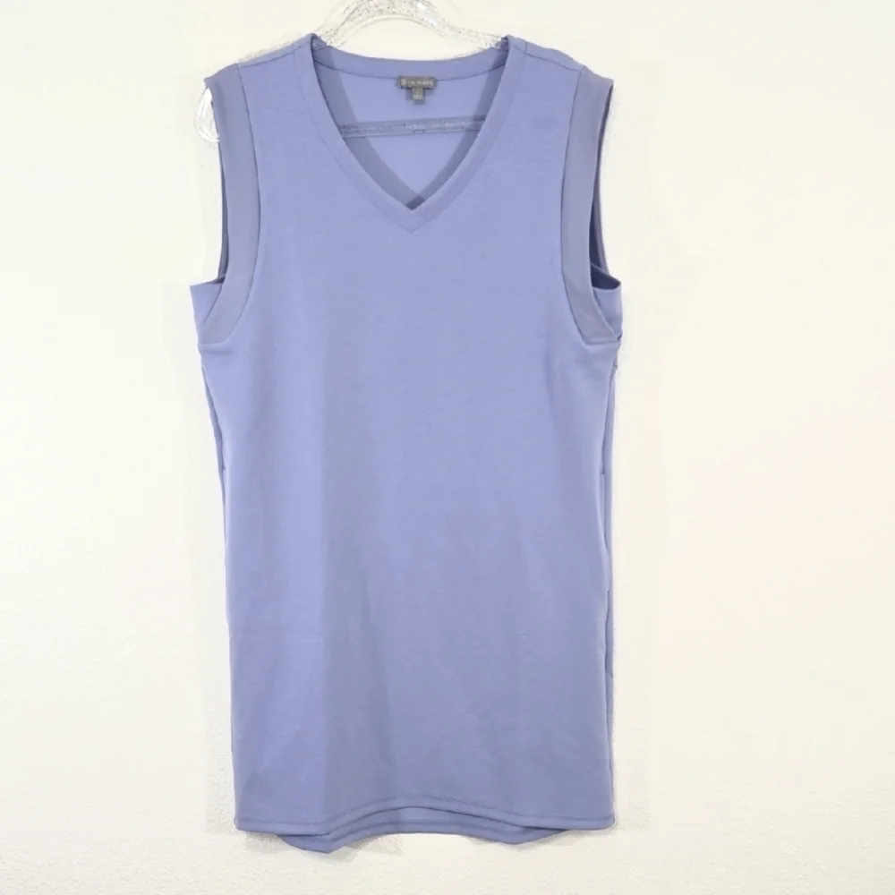 T by Talbots Lavender Sleeveless Dress w/Pockets Active Stretch Comfy, size L - Picture 1 of 7